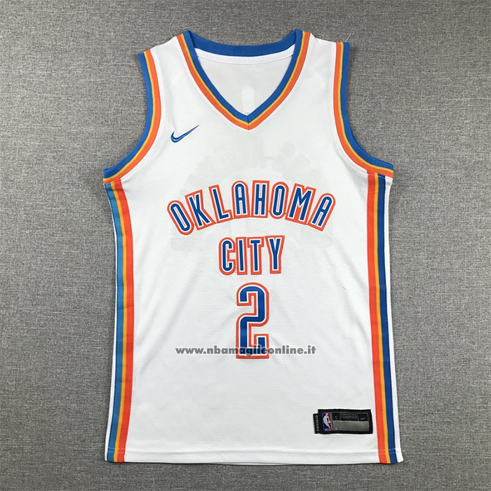 Maglia Bambino Oklahoma City Thunder Shai Gilgeous-Alexander #2 Association Bianco